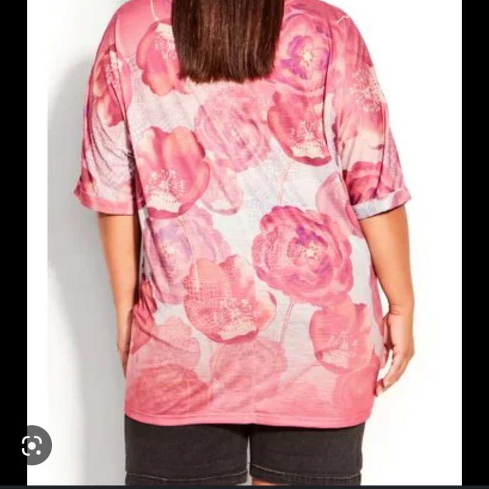 Avenue Brand Womens ‘Leid Back’ Pink Top - Size 20 - Picture 2 of 4